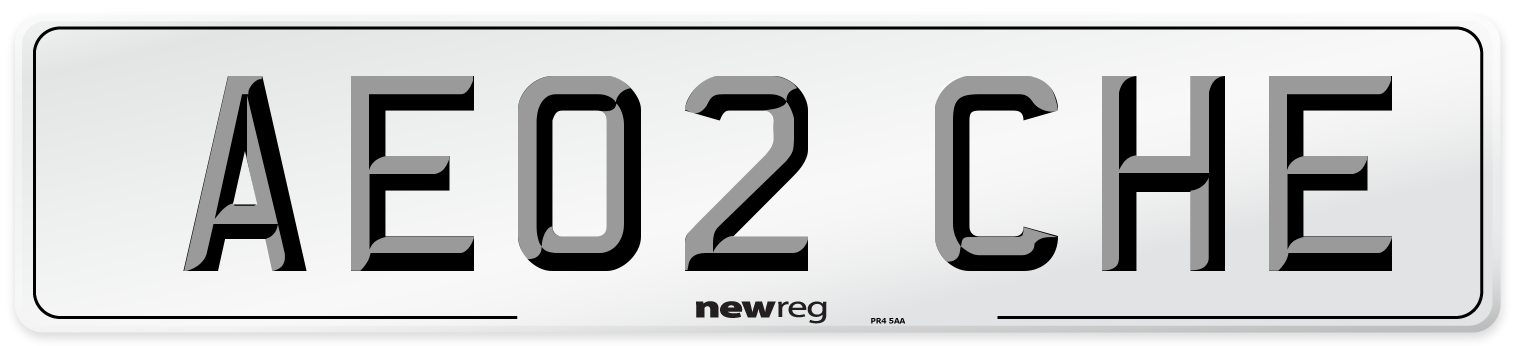 AE02 CHE Number Plate from New Reg
